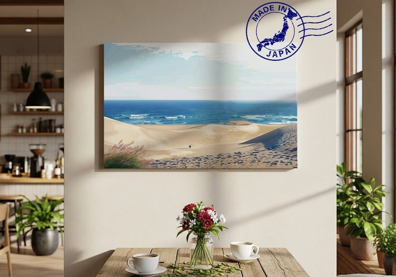 日本製帆布畫・鳥取砂丘・日本風景・送禮、擺設、裝飾 - 壁貼/牆壁裝飾 - 棉．麻 