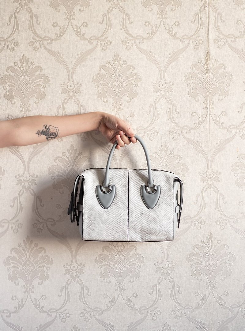shoulder bag-white - Clutch Bags - Genuine Leather White