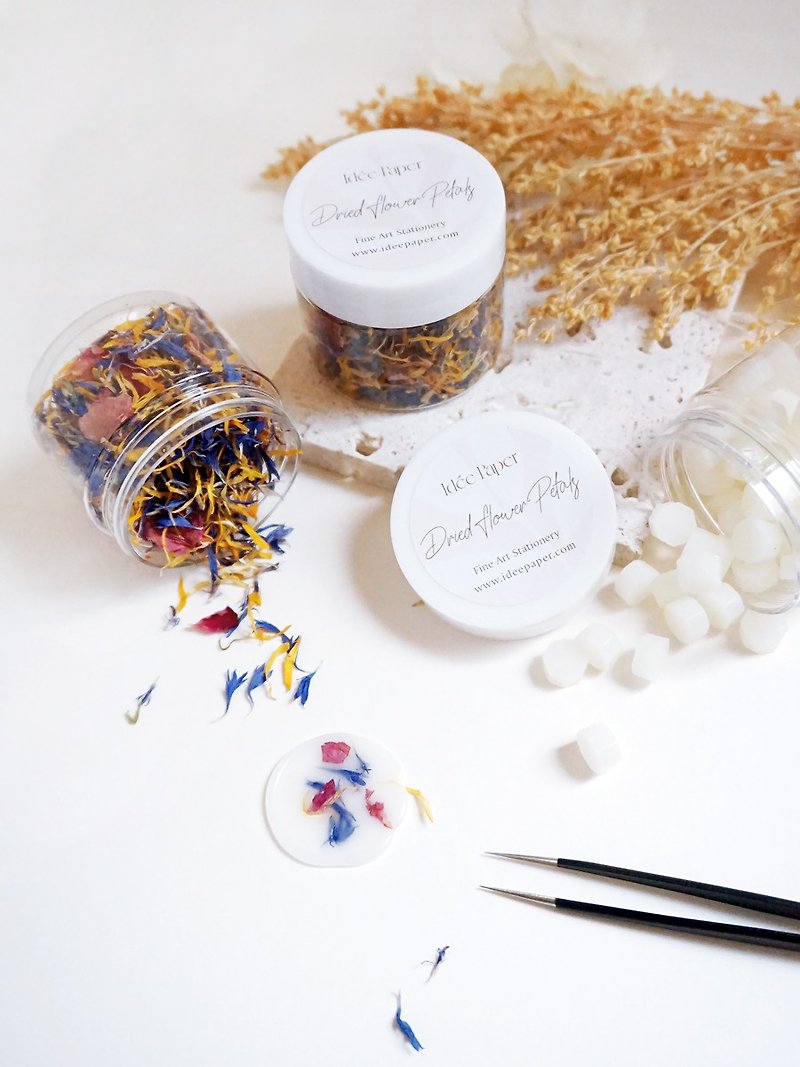Petal Jar Dried Petals - Rose/Calendula/Cornflower Seal Wax Wedding Card Decoration - อื่นๆ - พืช/ดอกไม้ 