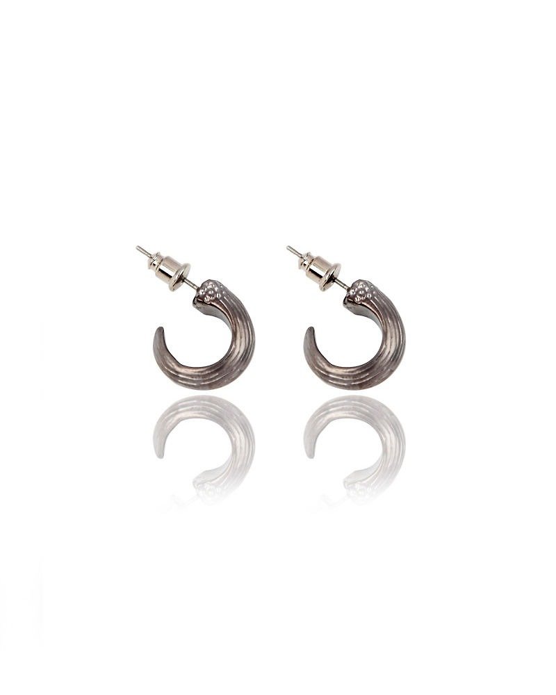 Eagle Claw Earring (Black Silver) - Earrings & Clip-ons - Other Metals Black