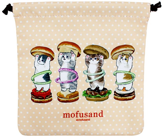 mofusand 巾着袋 収納袋 化粧品袋 旅行収納 - ショップ HOOK