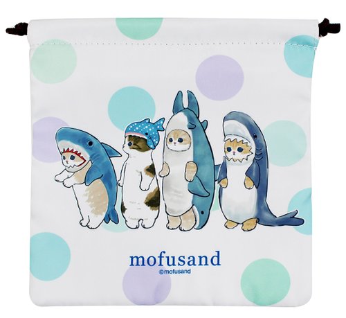 mofusand 収納折りたたみケース　クッション　巾着付きショルダーバッグ mofusand 収納折りたたみケース クッション 巾着付きショルダー