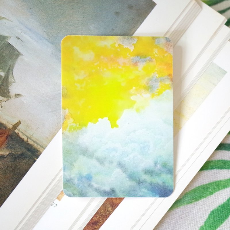 原創風景晨與昏之二日光暖雲 原創繪畫局部白墨PVC防水大貼紙 - 貼紙 - 防水材質 多色