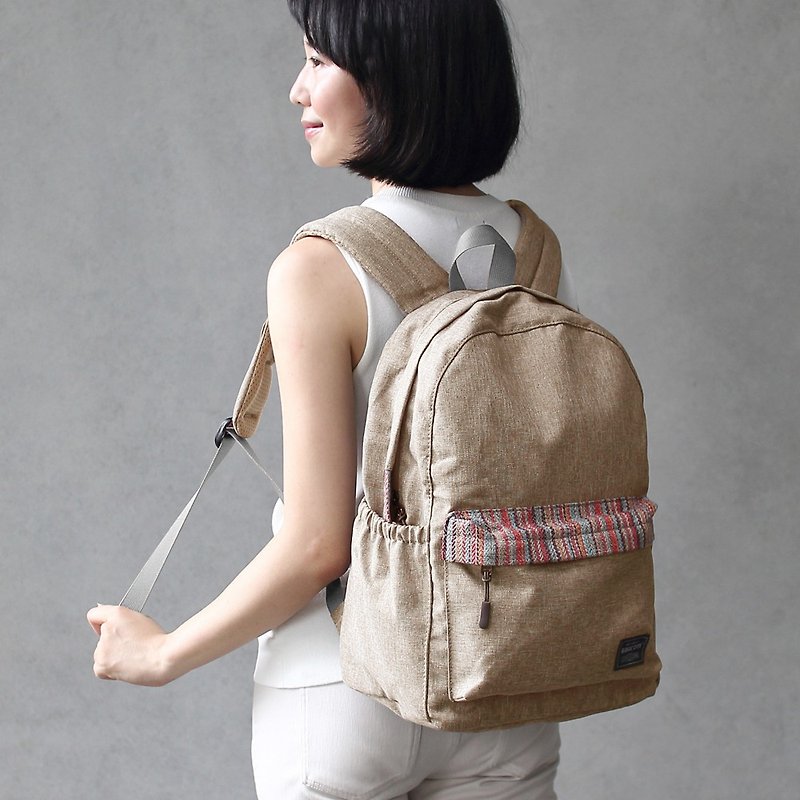 Athena 2 in 1 backpack(14 inch Laptop OK)_100188 - Backpacks - Cotton & Hemp Brown