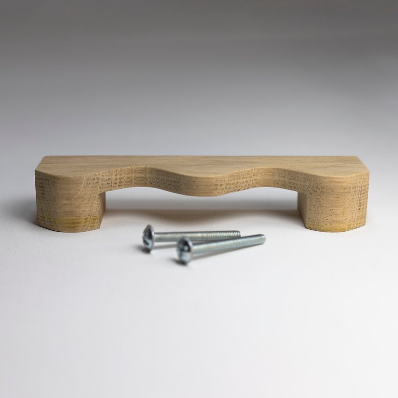 Wooden wavy handles with bushings and bolts for cabinet door, drawers, desk - 其他家具 - 木頭 白色