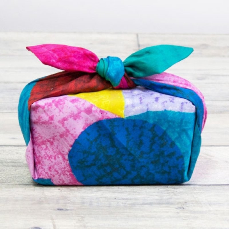 京都風呂敷包巾-原生藝術 中巾-遊樂場(色塊) - 手帕 - 棉．麻 