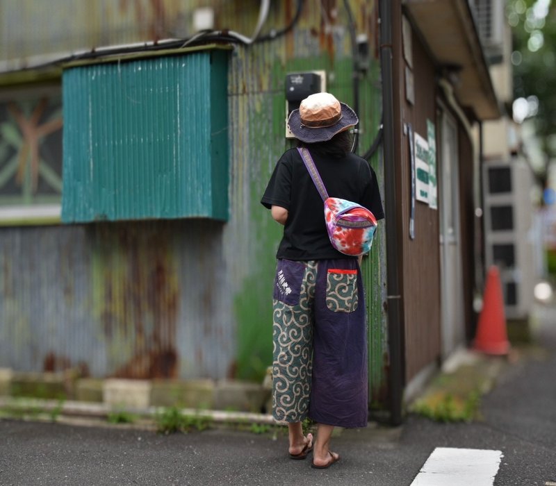 包袱皮重製闊腿褲 - 中性長褲/短褲 - 棉．麻 綠色