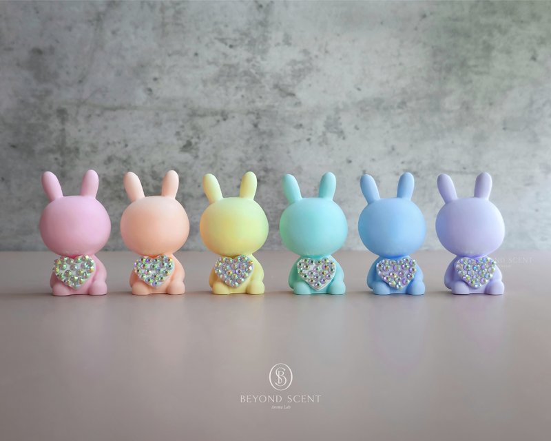 Heart Diamond Moon Rabbit Diffusing Stone - น้ำหอม - วัสดุอื่นๆ สึชมพู