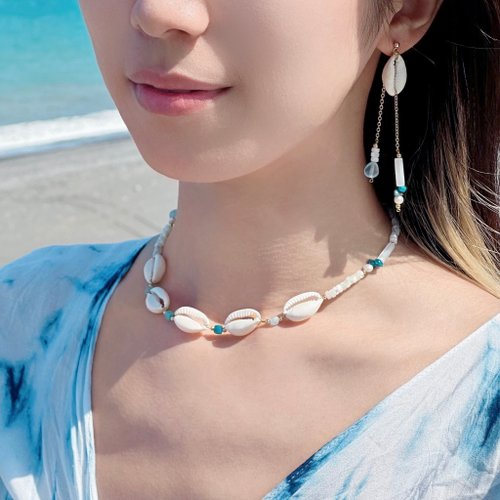 SEAPY® 海邊手作飾品&居家佈置 貝殼 珍珠 礦石 項鍊 鋼鍊 k金 海藍寶 鈦鋼 醫療鋼 天然石