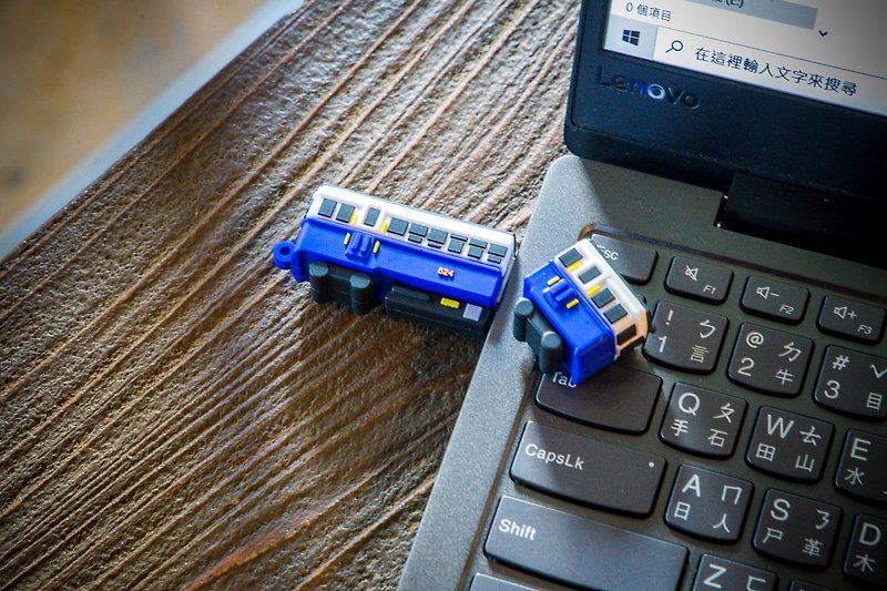 糖鐵524汽油客車USB隨身碟 - USB 手指 - 塑膠 藍色