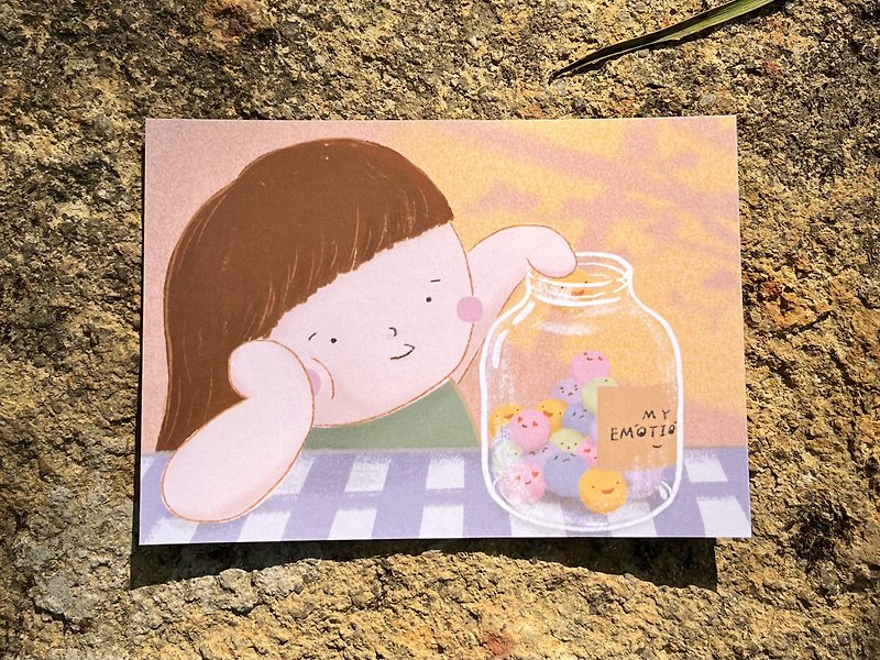 【You control your own mood】Illustrated postcard - Cards & Postcards - Paper Multicolor