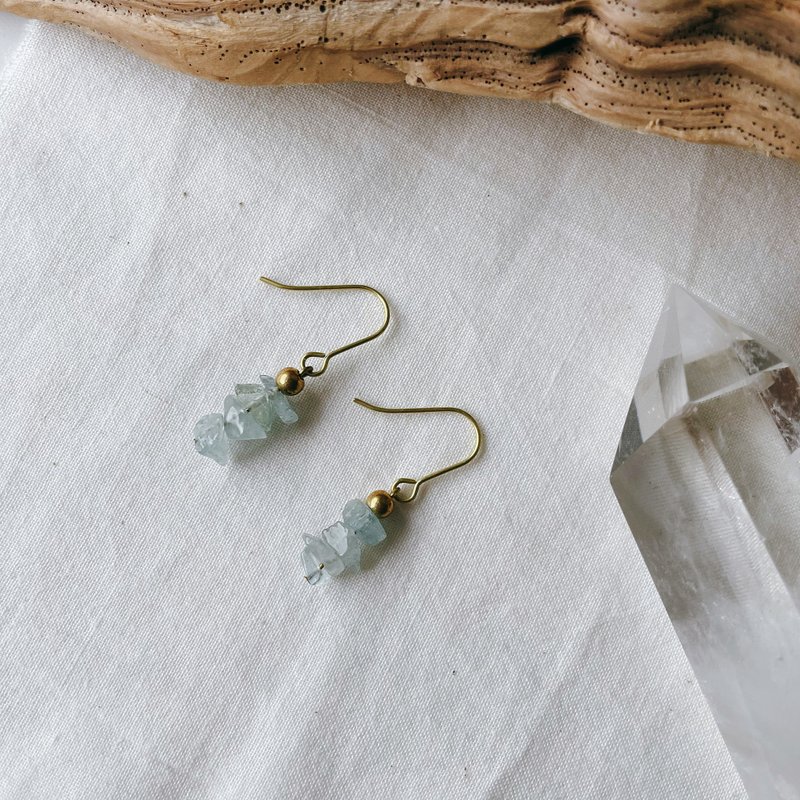 Chiachen | Sea Breeze 02 - Earrings & Clip-ons - Copper & Brass Blue