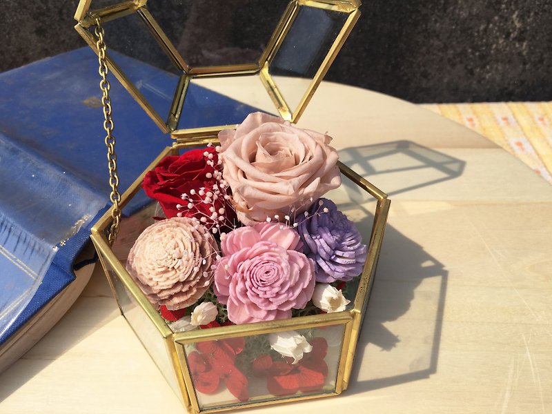 [Blurred you] Geometry Pot Flower / Eternal Rose / Secret Flower / Treasure Flower / Potted Flower / Desk Flower - Dried Flowers & Bouquets - Plants & Flowers Multicolor
