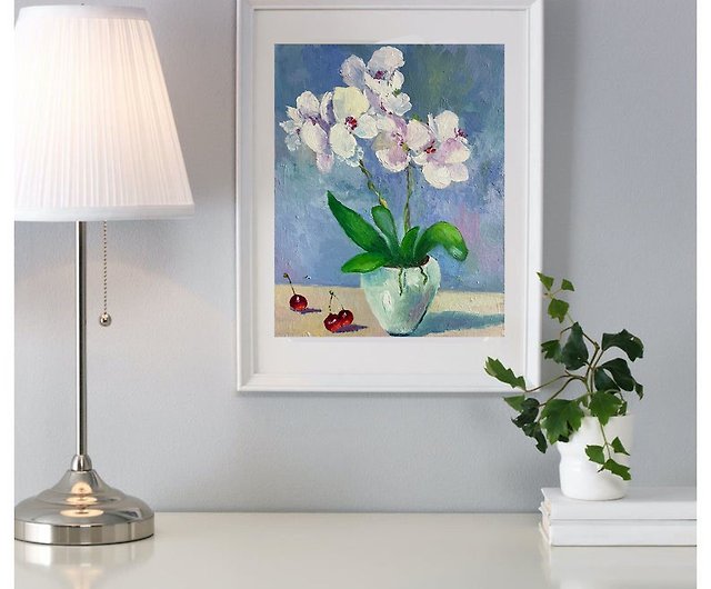 本日超得 油絵の純粋な手描きの植物と花 花卉掛画029 - 美術品