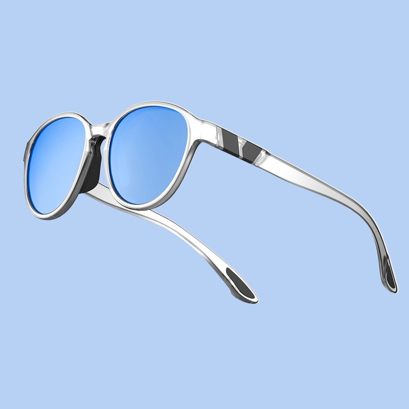 TRITON S2 Fully Resistant Seawater Sunglasses-Aqua Blue (Round Frame) - Sunglasses - Eco-Friendly Materials Transparent