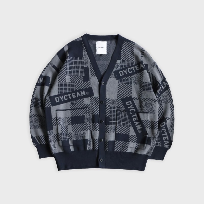 DYCTEAM - D-CODE knitted jacket (dark/blue) - 男毛衣/針織衫 - 其他材質 藍色