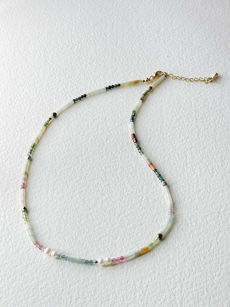 Meowflat Light Jewelry Gemstone Pearl Semi-Precious Tarot Necklace - XII. The Hanged Man - Necklaces - Semi-Precious Stones Multicolor