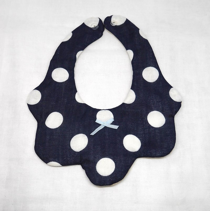 Japanese Handmade 8-layer-gauze Baby Bib - Bibs - Cotton & Hemp Blue