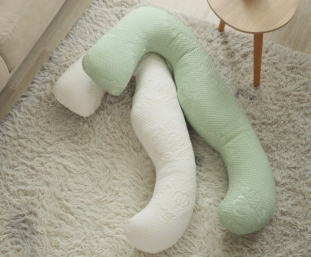 テンセル タツノオトシゴ 横向き寝ロングピロー 低反発 台湾製