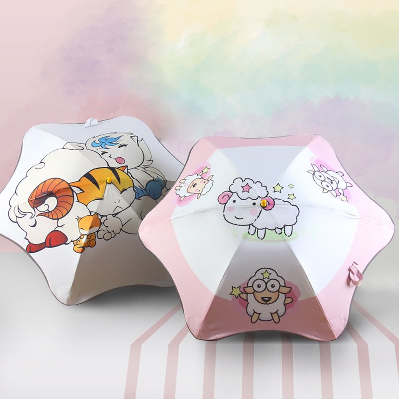 BGG 圓角小童動物直骨傘 - 兒童雨衣/雨傘 - 聚酯纖維 多色