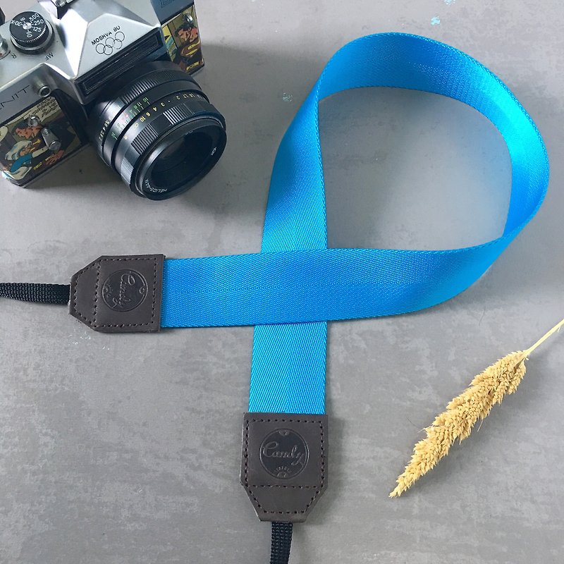 Blue Mirrorless or DSLR Camera Strap - Cameras - Cotton & Hemp Blue