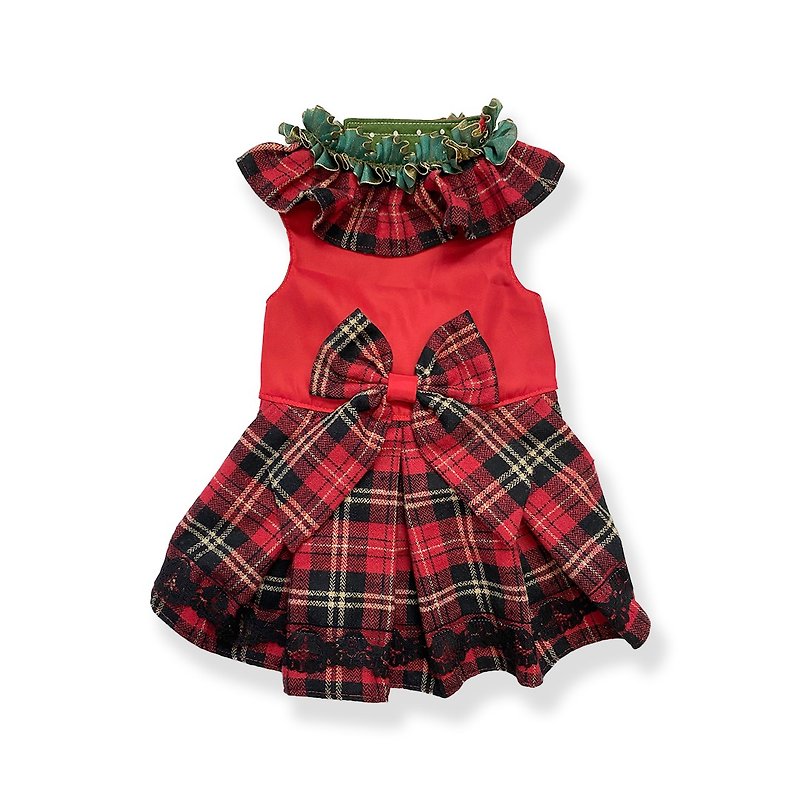 IPET Christmas Checkered Skirt (Can be worn on both sides)