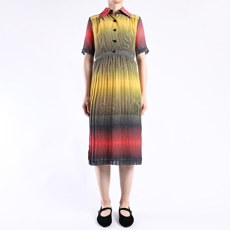 Vintage dress / Vintage 復古洋裝 - One Piece Dresses - Other Materials Yellow