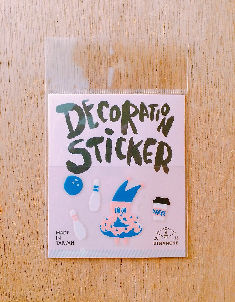Di Mengqi Decorative Stickers-Elf/Doughnuts - สติกเกอร์ - กระดาษ หลากหลายสี