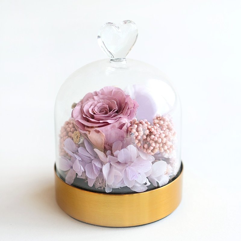 My heart rose glass cup - pink purple - Dried Flowers & Bouquets - Plants & Flowers Purple