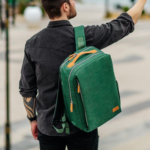 Siena Pro 17 Smart Backpack - Five Colors Available - Green | USB  Rechargeable Water Resistant for Work and Attendance