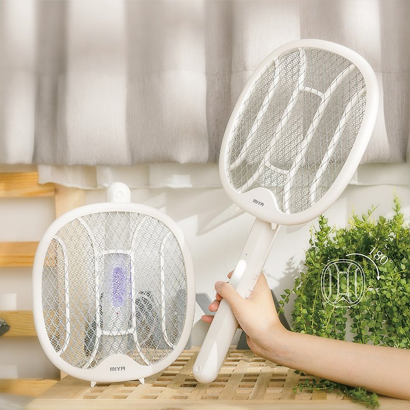 MIYA must kill backhand swatter electric mosquito swatter mosquito lamp MY-MS251 - Insect Repellent - Plastic White
