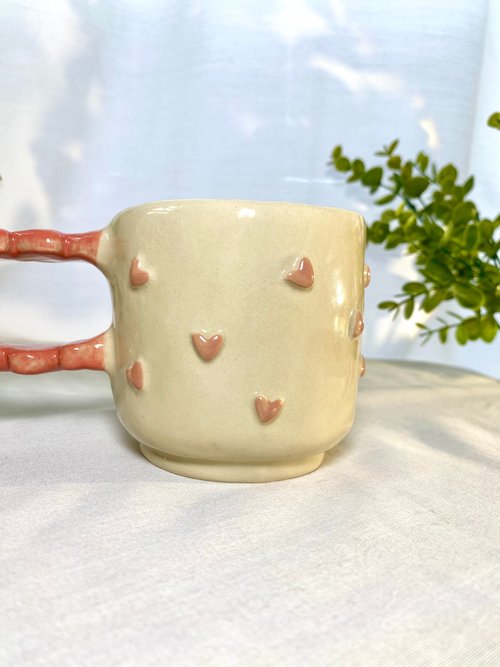 Cute cloud-shaped handmade ceramic mug. - Shop cher's pottery Cups - Pinkoi