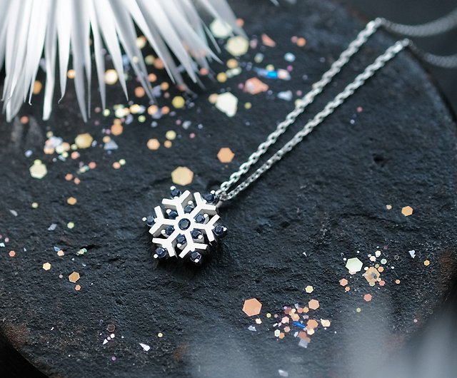 サファイア 雪の結晶 ネックレス シルバー925 - Shop cloud-jewelry
