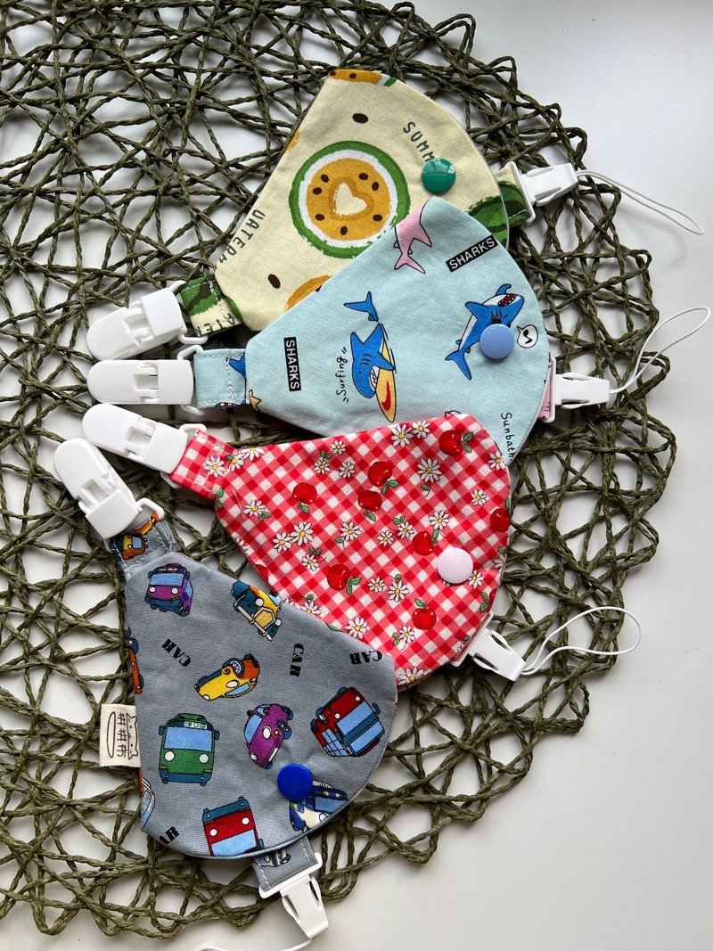 Patchwork. Handmade- pacifier chain set - Baby Bottles & Pacifiers - Cotton & Hemp Multicolor