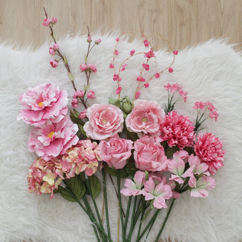 PINK BLOOM - Medium Posie Rooms for Home Decoration - 香氛/精油/擴香 - 紙 粉紅色