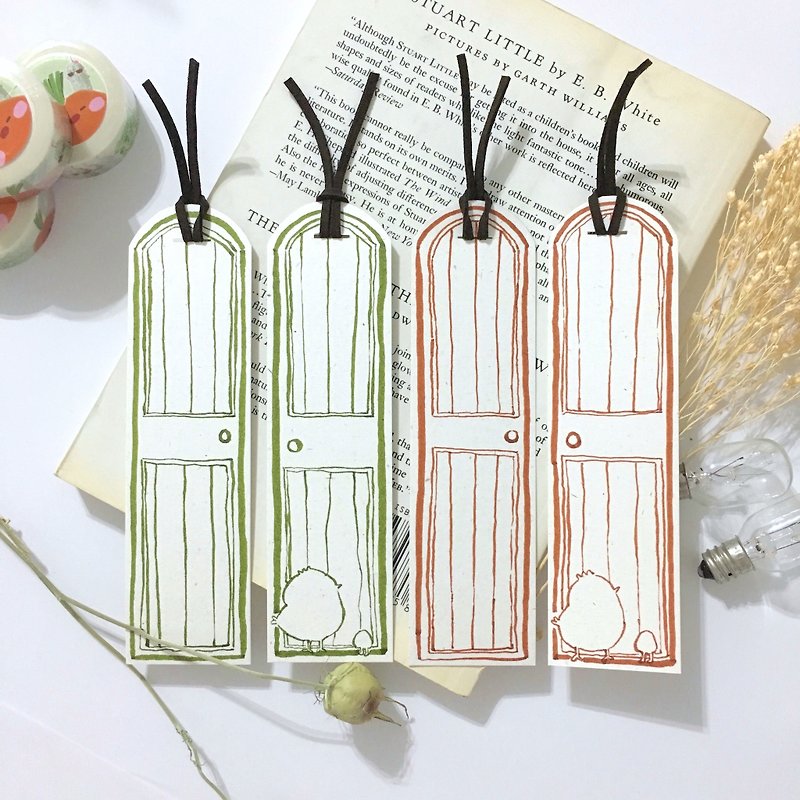 Knowledge is coming, please open the door / hand-painted bookmarks - ที่คั่นหนังสือ - กระดาษ หลากหลายสี