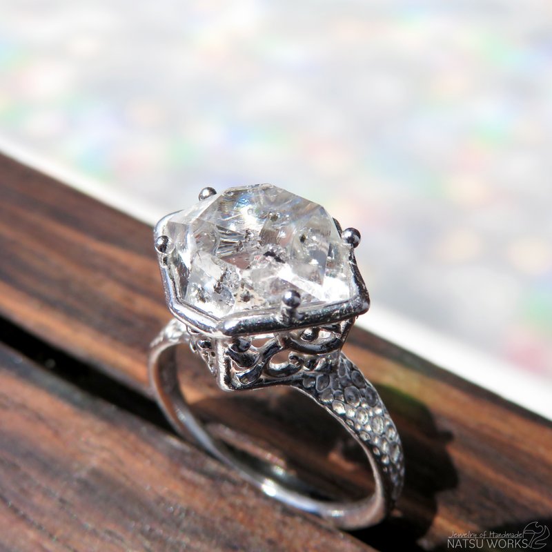 ハーキマーダイヤ リング / Herkimer Diamond Ring lll - 戒指 - 寶石 透明