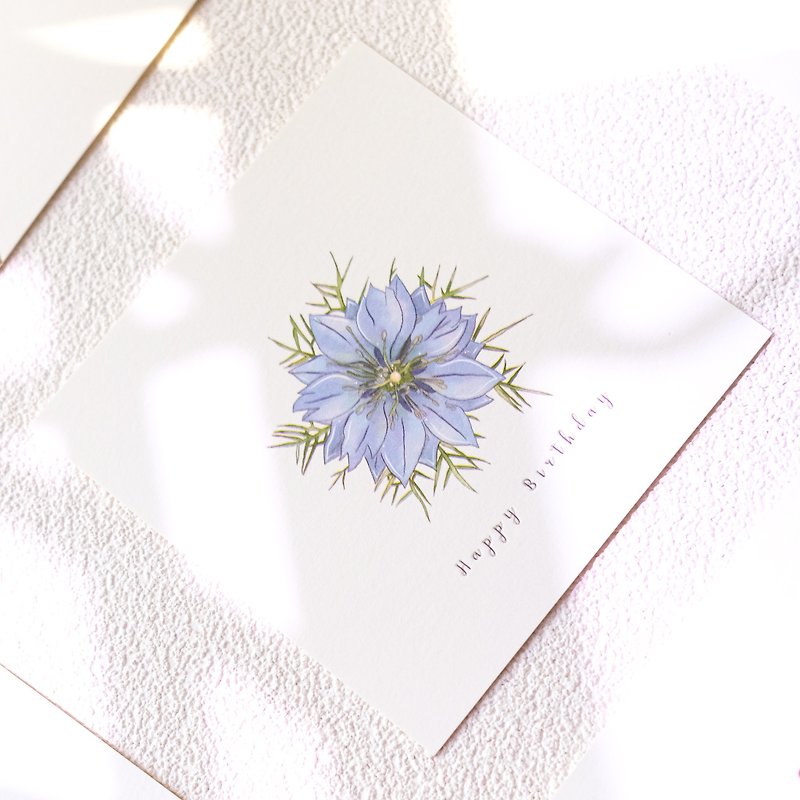 Love-in-a-mist Birthday Card - Cards & Postcards - Paper White