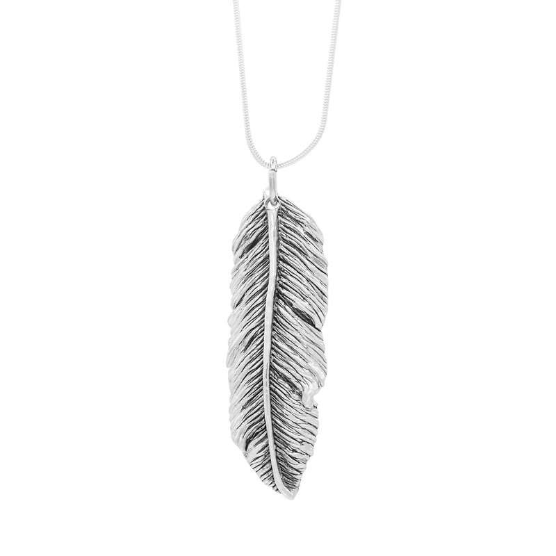 ฺBlack Albatross necklace - Necklaces - Silver Silver