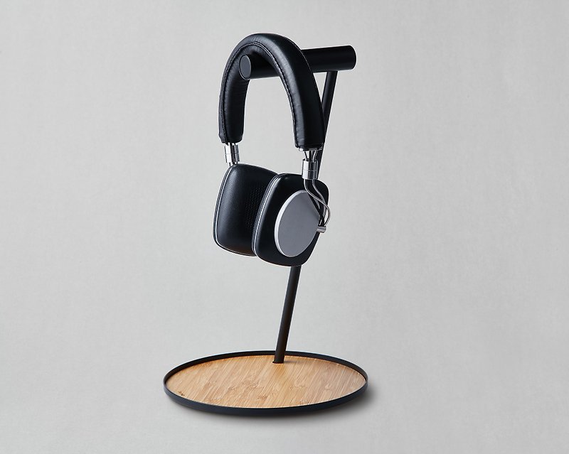 Bamboo Earphone Stand with platform - Headphones & Earbuds Storage - Other Metals 