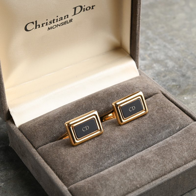 Christian Dior 古董袖扣 / Vintage 古著 - 袖扣 - 其他材質 金色