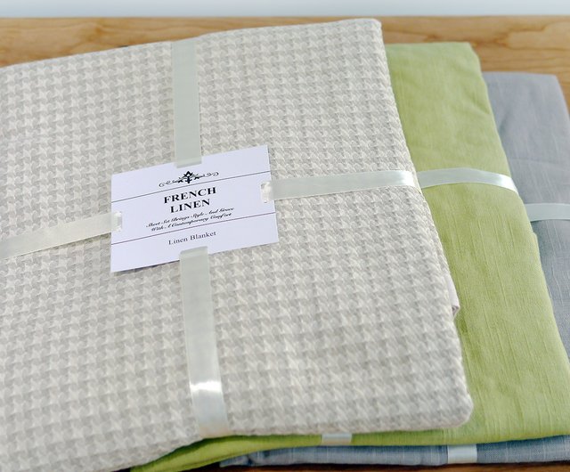 Pure linen online blanket