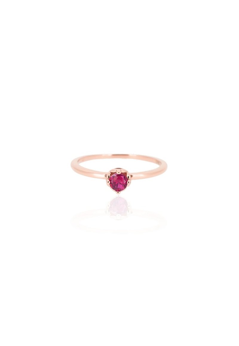 RUBY RING ( SILVER/ ROSE GOLD/ 18K GOLD ) | BIRTHSTONE OF JULY - General Rings - Gemstone Red