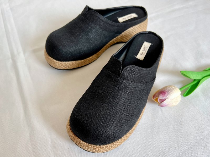 Sandals Clogs Made From 100% of Hemp Fabric - Women's Casual Shoes - Other Materials Multicolor