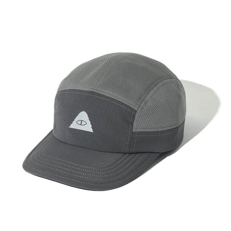 日本限定POLER DRY RUN 5P CAP 吸濕速乾五片帽 / 灰 - 帽子 - 聚酯纖維 灰色