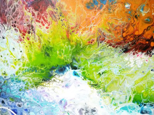 #60 抽象画 原画 はがき 抽象絵画-来て私を見つけてください - ショップ chihyingheart