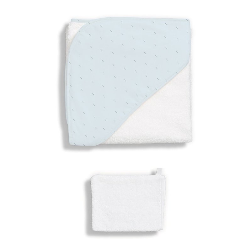 Gloop Cotton Hooded Bath Towel / Little Blue Sky - ผ้ากันเปื้อน - ผ้าฝ้าย/ผ้าลินิน หลากหลายสี