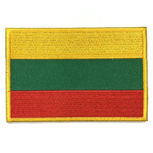A-ONE 立陶宛 國旗刺繡貼布 電繡貼 背膠補丁 外套電繡刺繡徽章 胸章 立