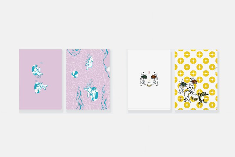 鳥獸戲畫-A4資料夾-2款 日本高山寺 古老漫畫 - 文件夾/資料夾 - 塑膠 