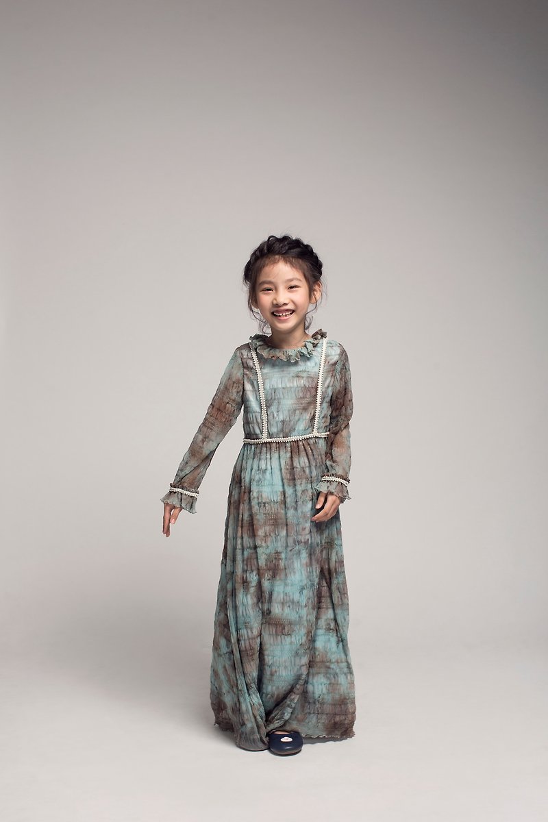 Other Materials Kids' Dresses - Frill Neck Dress with Embellished Detail / FW2018